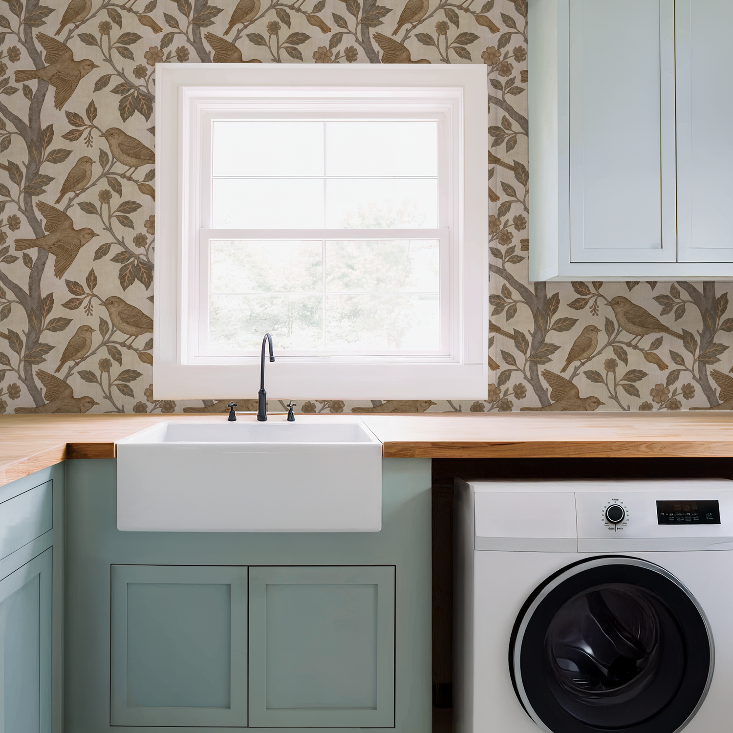 Nestle Wallpaper - 8 FT H X 18 FT W Traditional