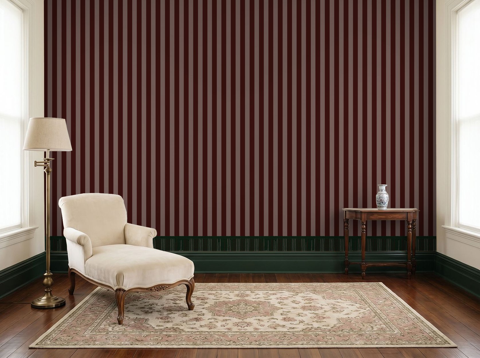 Bullion Stripe (Pink) Wallpaper