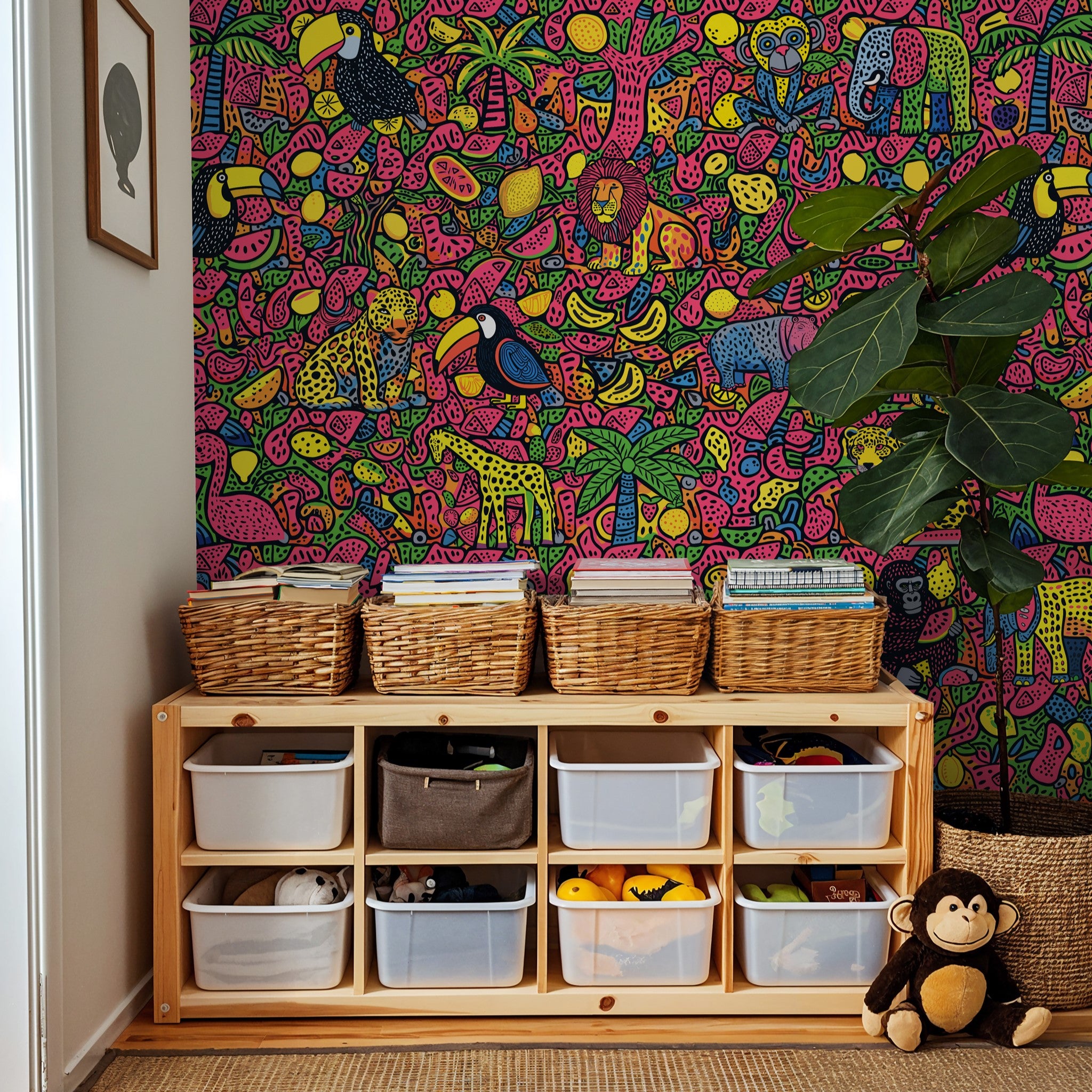 Neon Safari Wallpaper