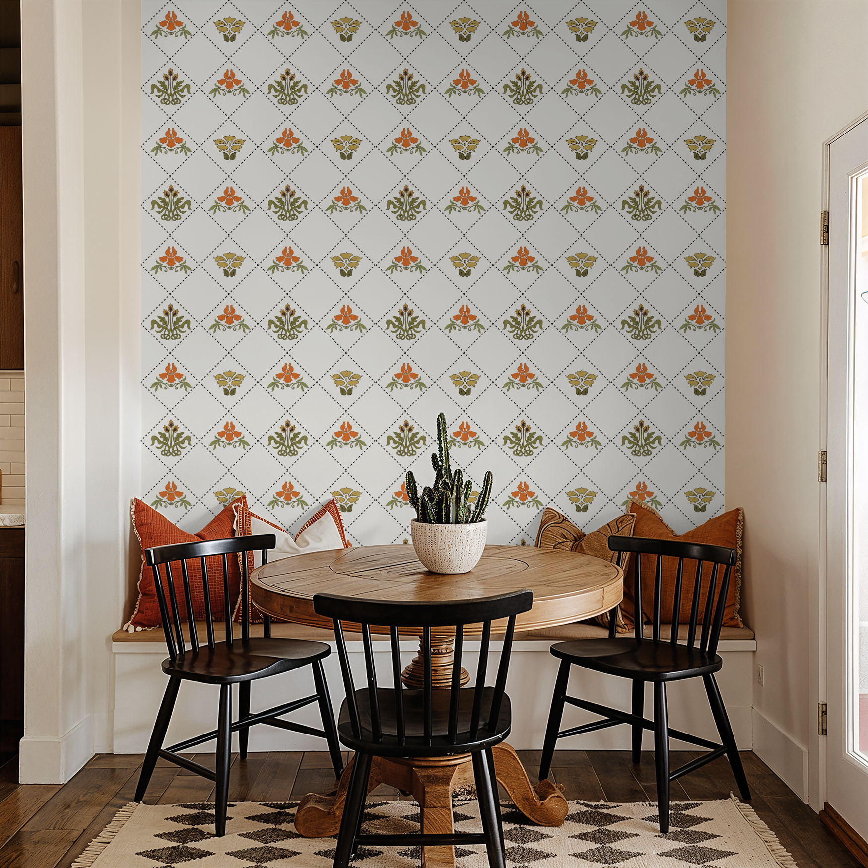 Cottage Day Floral Wallpaper