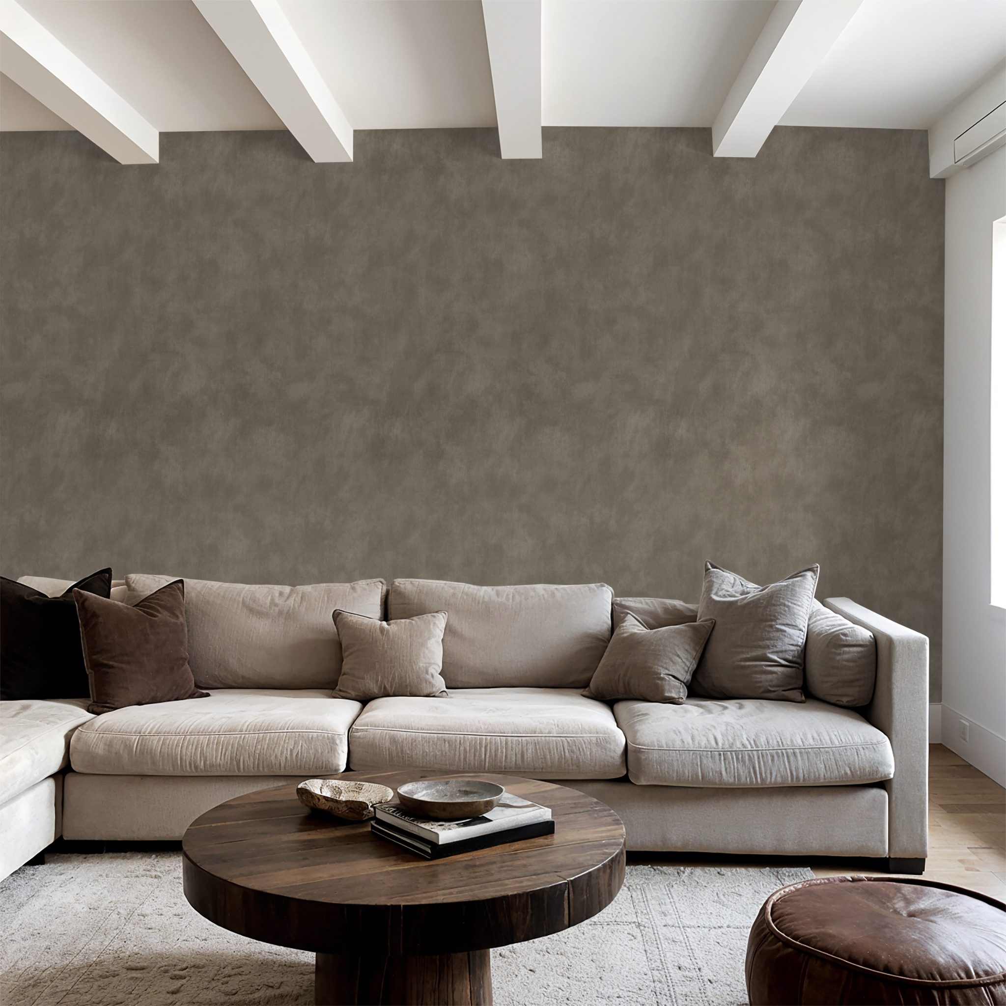 Limewash (Brown) Wallpaper - 8 FT H X 19 FT W Peel and Stick