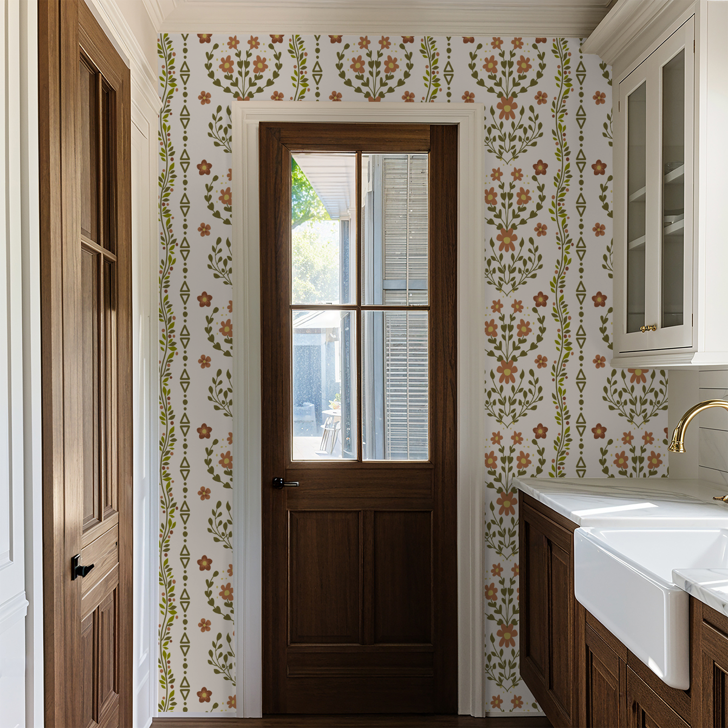 Beacon Meadow (Cream) Wallpaper - 8 FT H X 22 FT W Luxe Peel and Stick