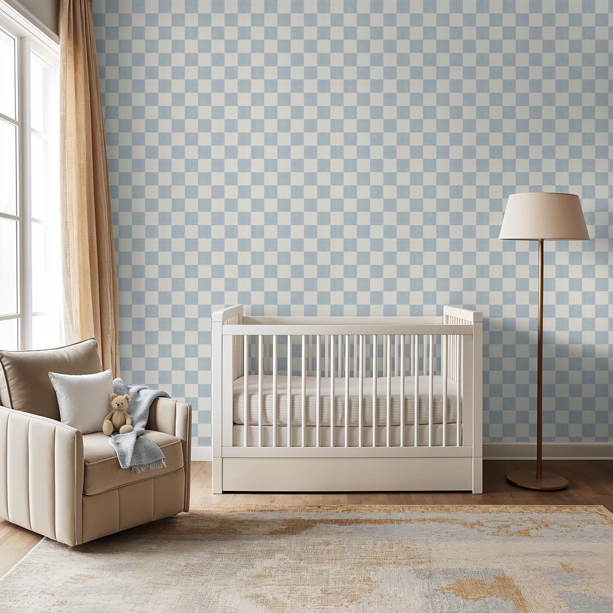 Woven Check (Blue) Wallpaper wallpaper photo 4