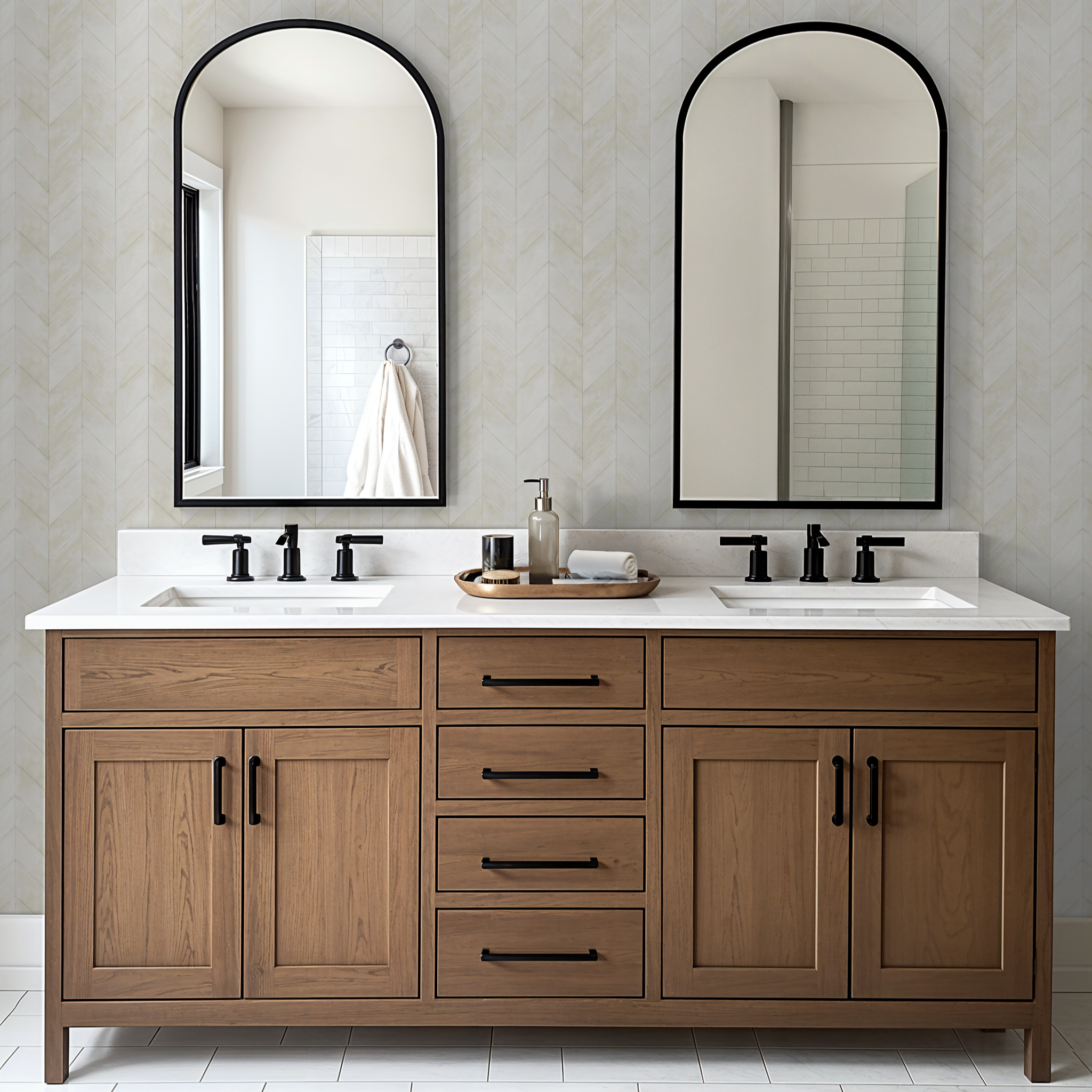 Chevron de Blanc Wallpaper