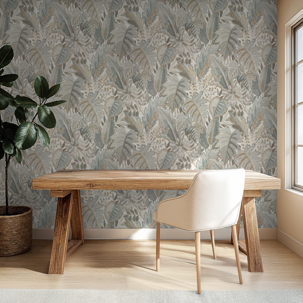Palmera Wallpaper - 8 FT H X 14 FT W Luxe Peel and Stick