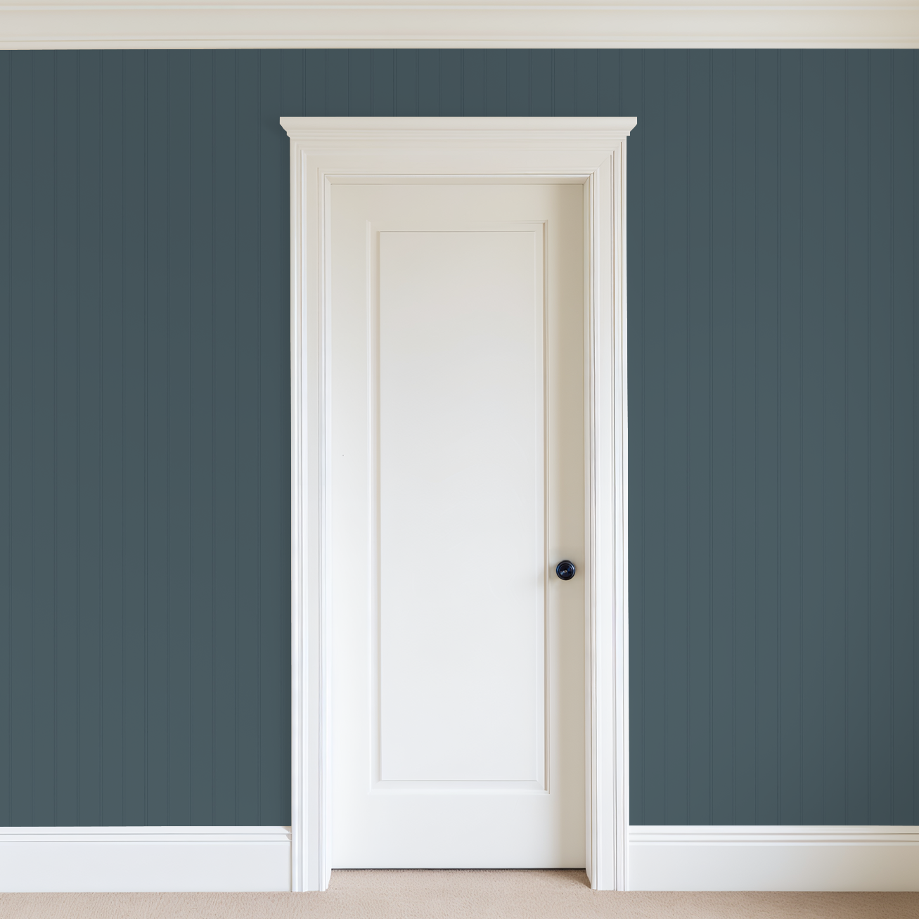 Beadboard (Blue) Wallpaper