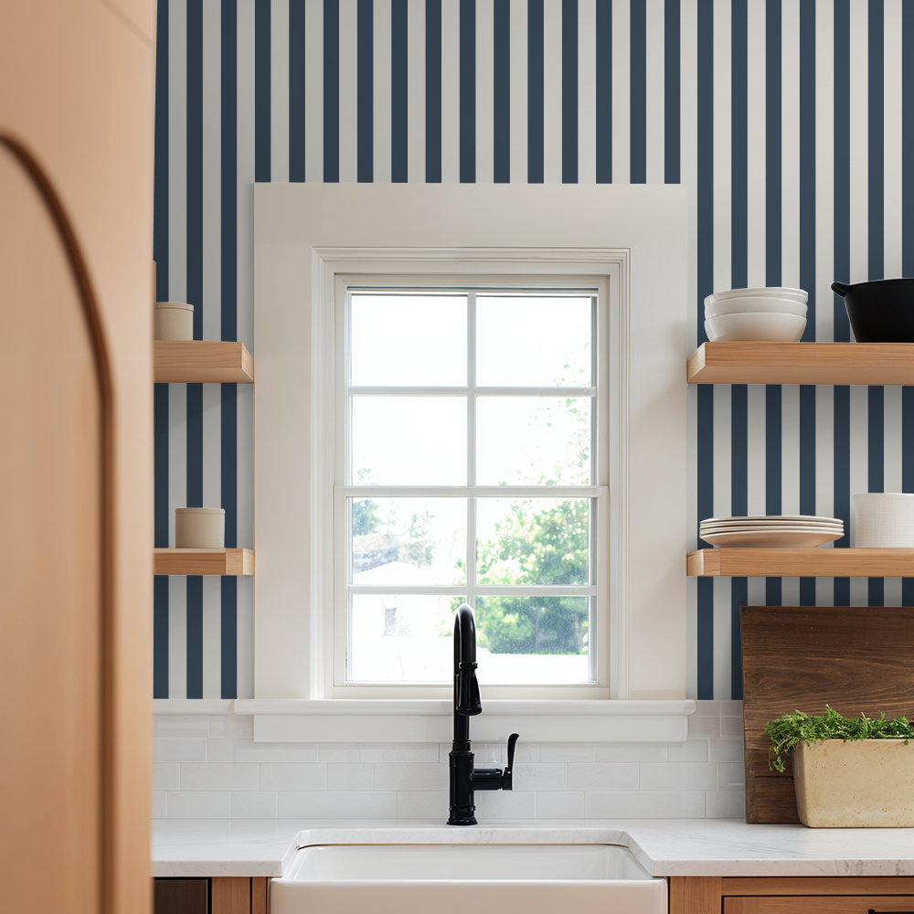 Landis Lane (Dark Blue) Wallpaper