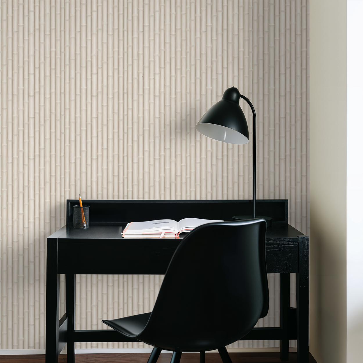 Kyoto Cane (White) Wallpaper