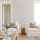 Woven Check (Pink) Wallpaper - 8 FT H X 11 FT W LUXE sample