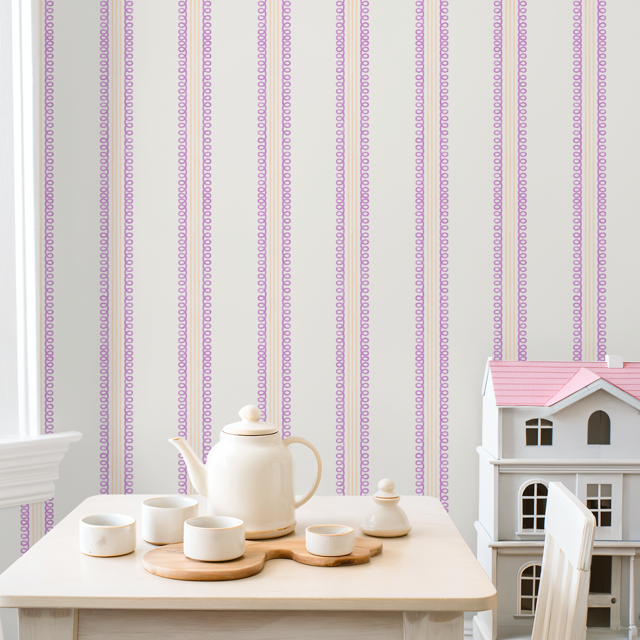 Veda (Purple and Pink) Wallpaper