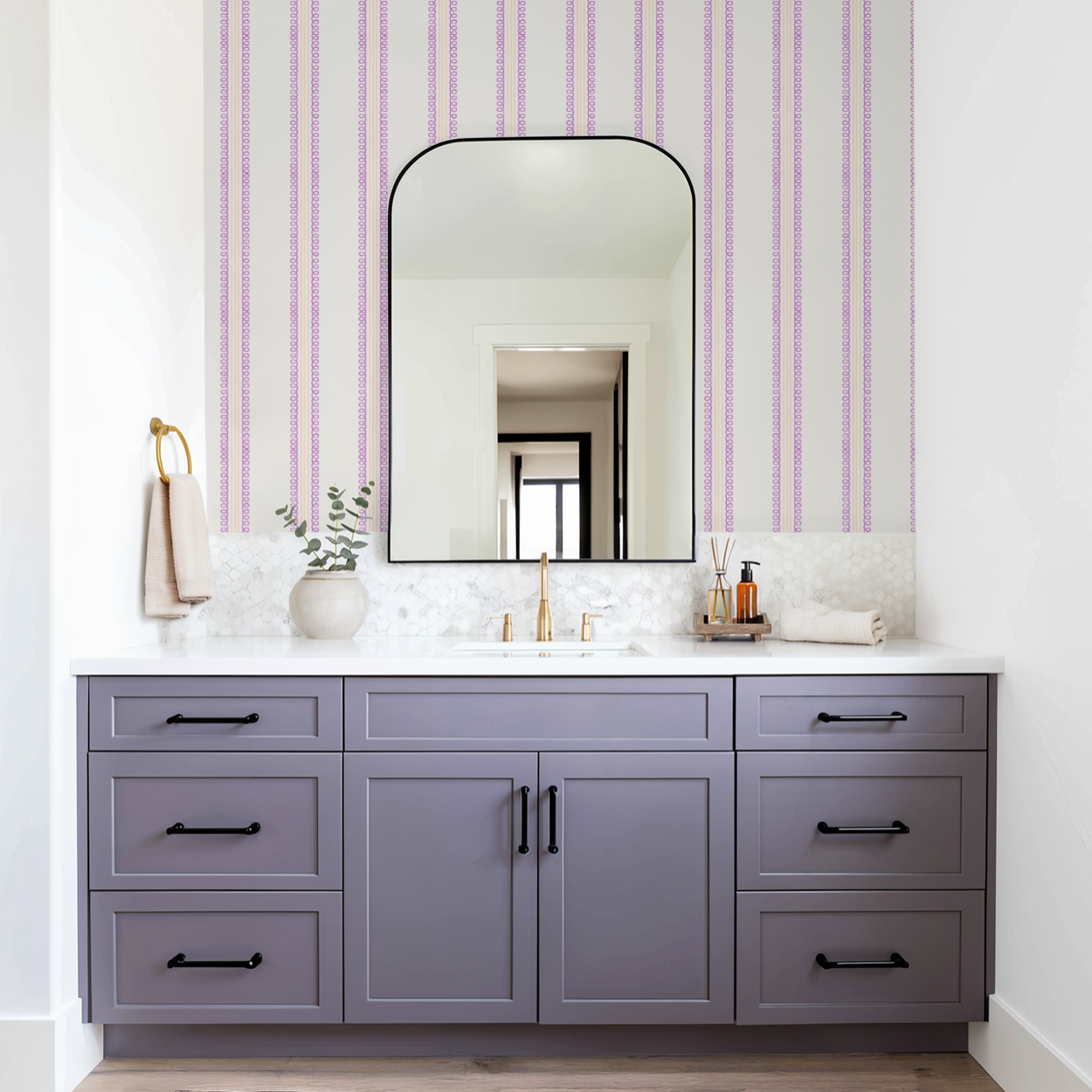 Veda (Purple and Pink) Wallpaper