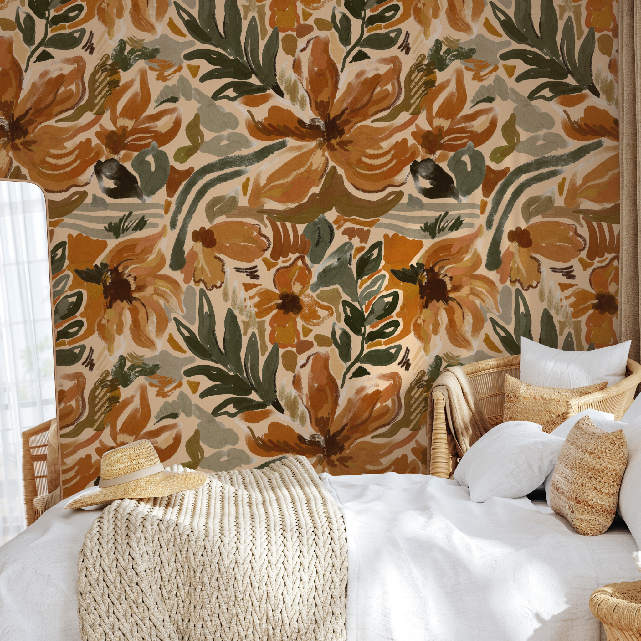 Amber Wallpaper - 10 FT H X 7.9 FT W LUXE