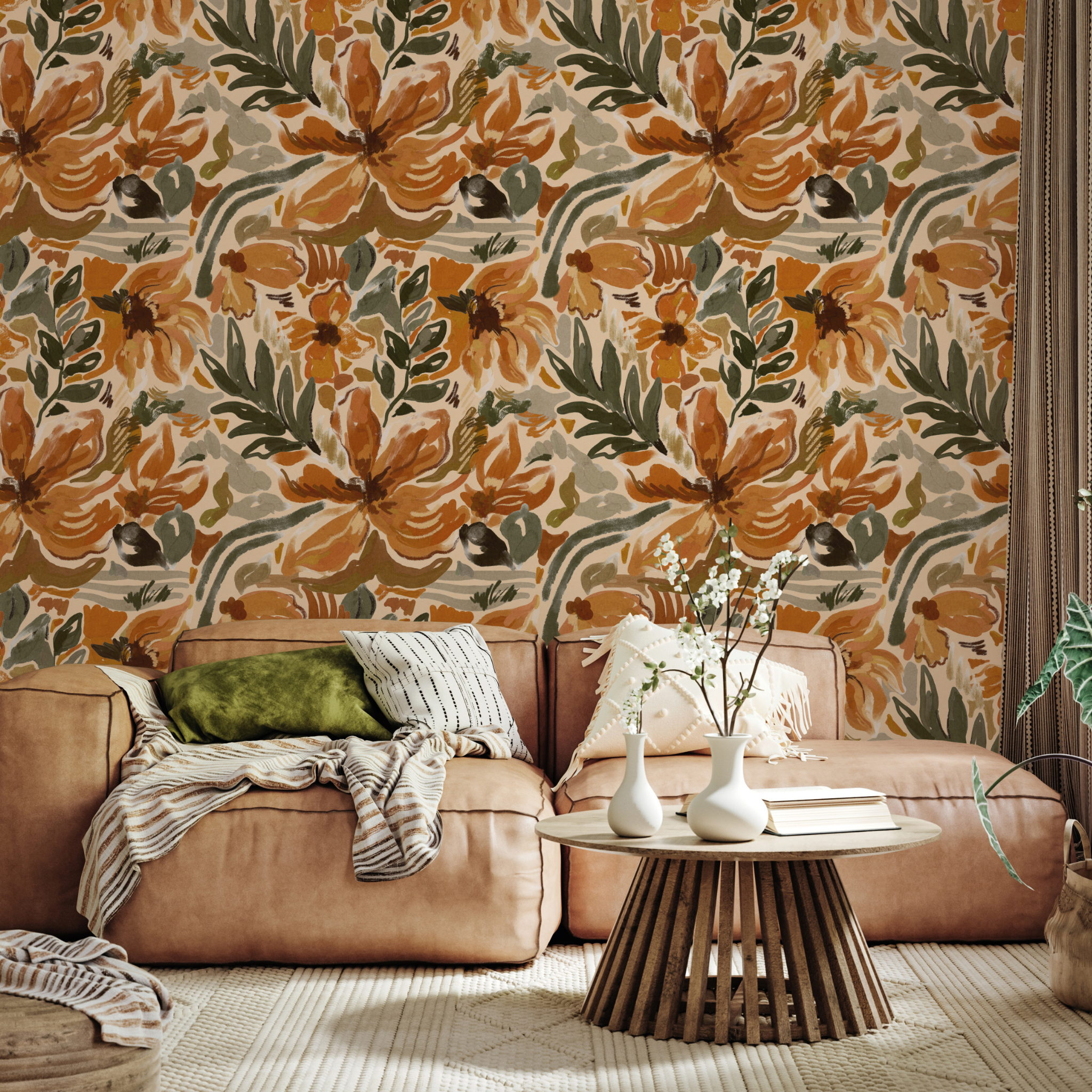Amber Wallpaper - 10 FT H X 7.9 FT W LUXE