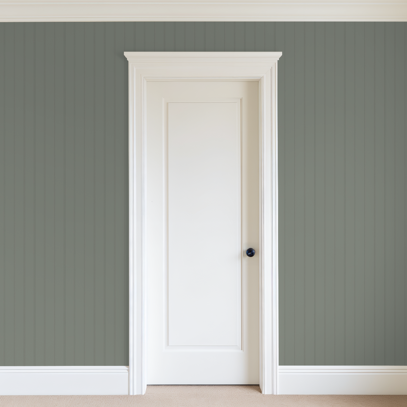 Beadboard (Green) Wallpaper