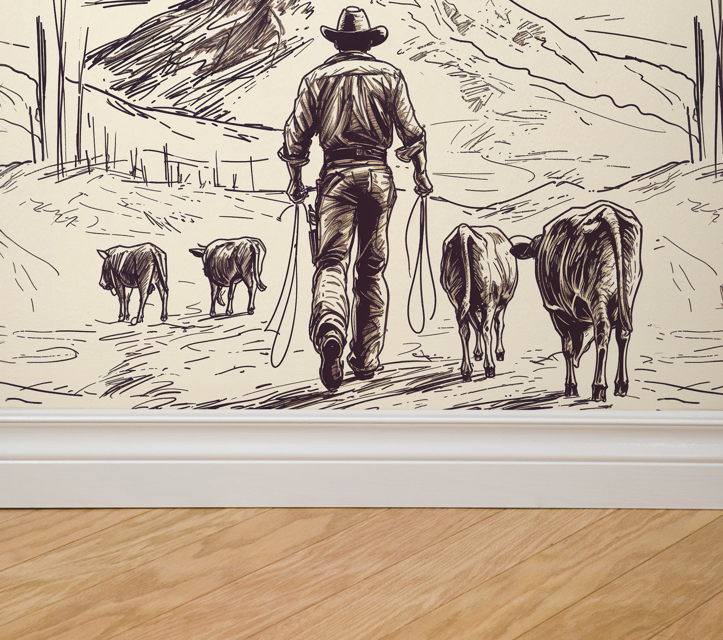 Out West Wallpaper - 6 FT H X 6.3 FT W LUXE