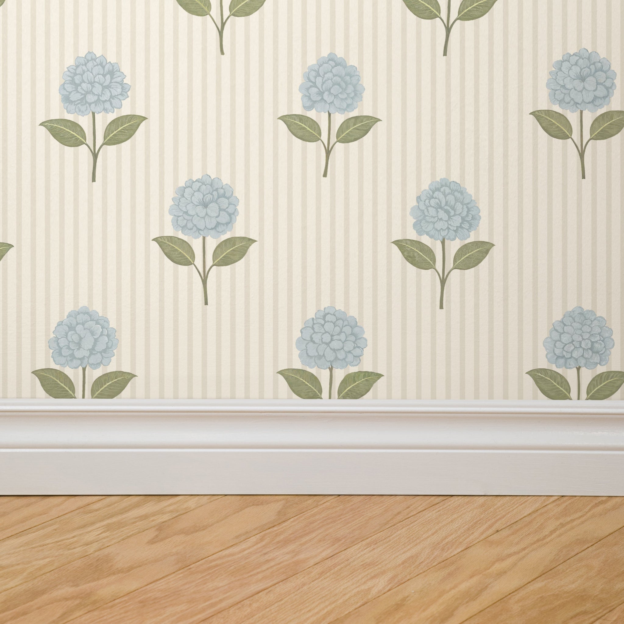 The Sylvie (Blue) Wallpaper - 4 FT H X 17 FT W Traditional
