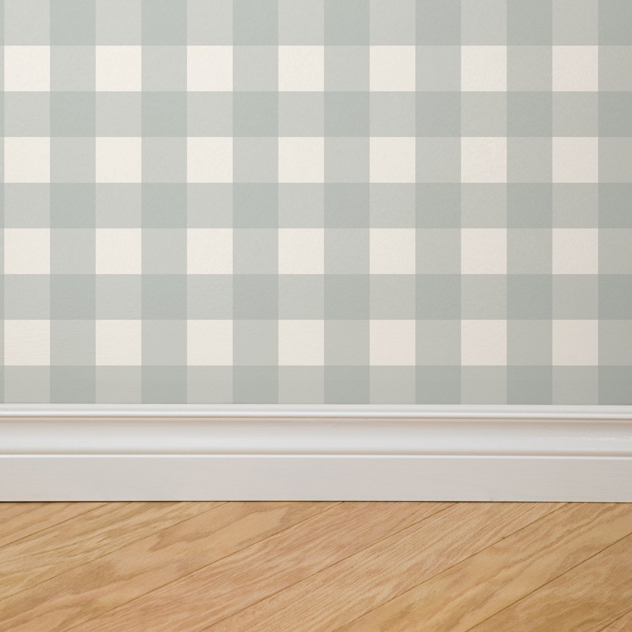 Simply Gingham Small (Light Teal) Wallpaper