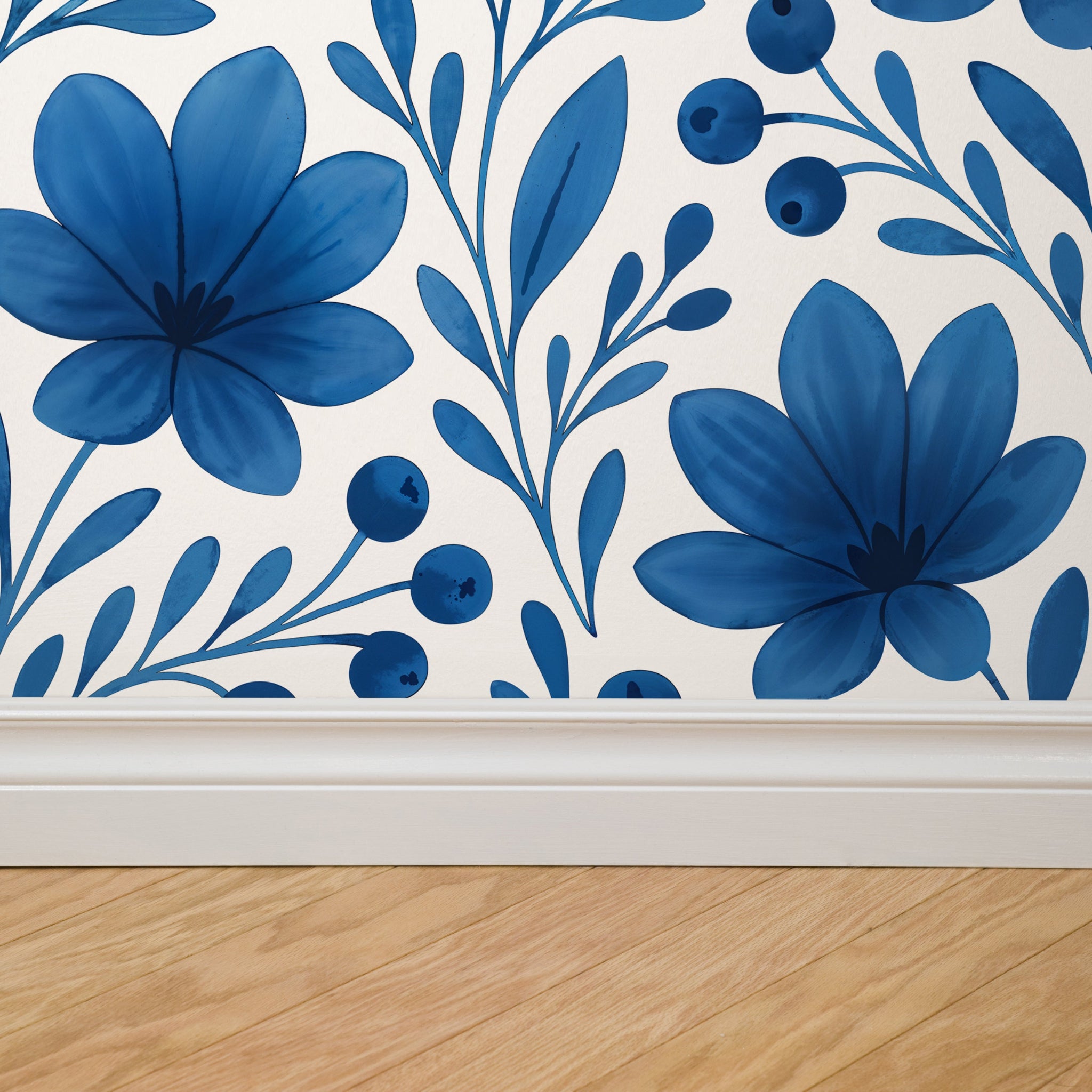 Bloom There, Done That (Blue) Wallpaper