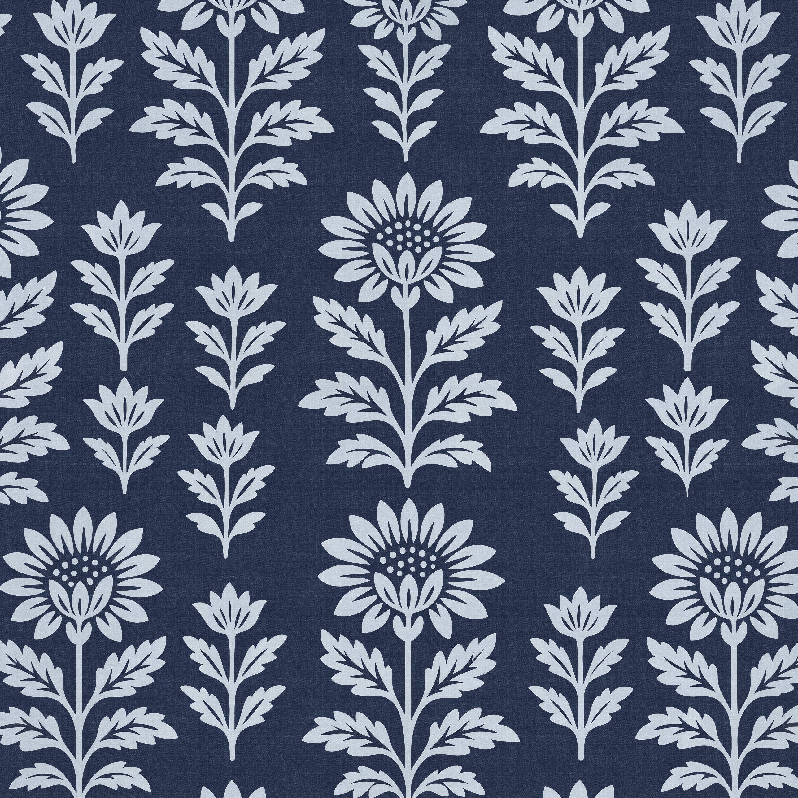 Bloom Floral (Blue) Wallpaper