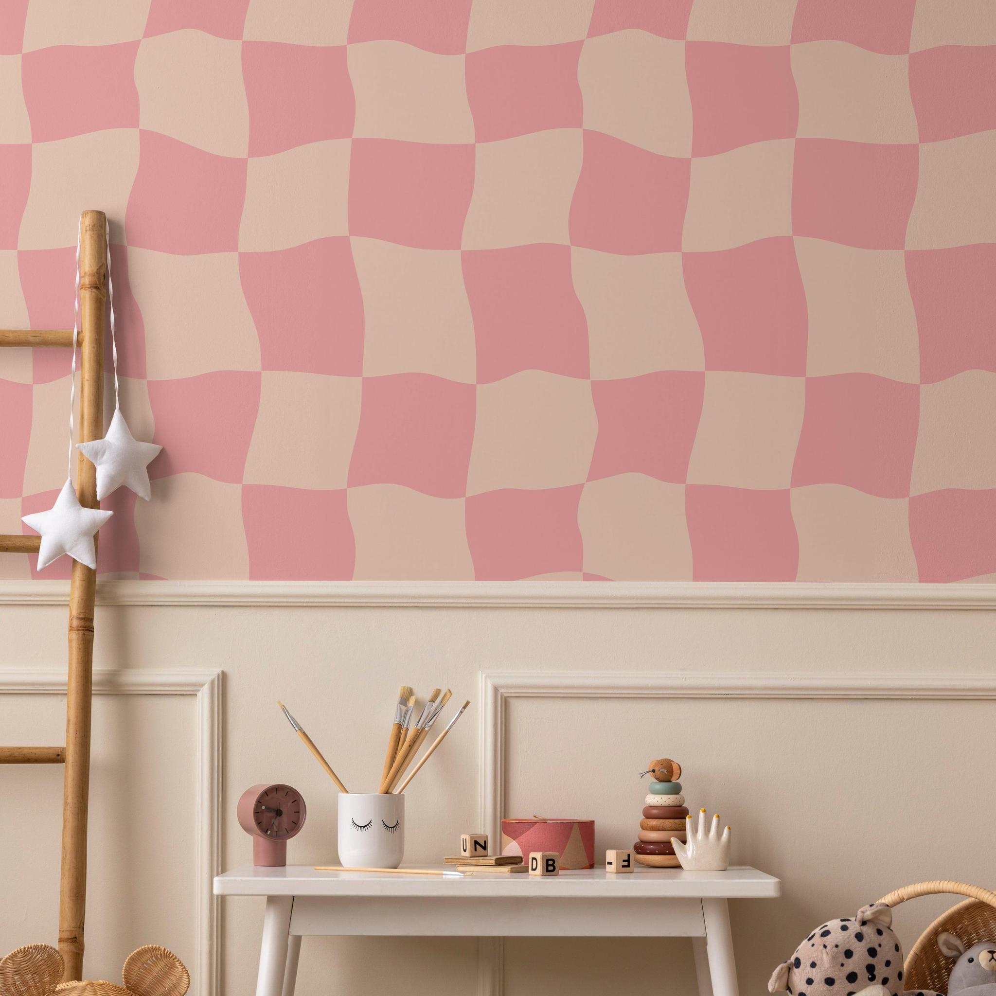 Drama Queen Wallpaper by Wall Blush SG02 in a stylish children's room with a playful decor focus