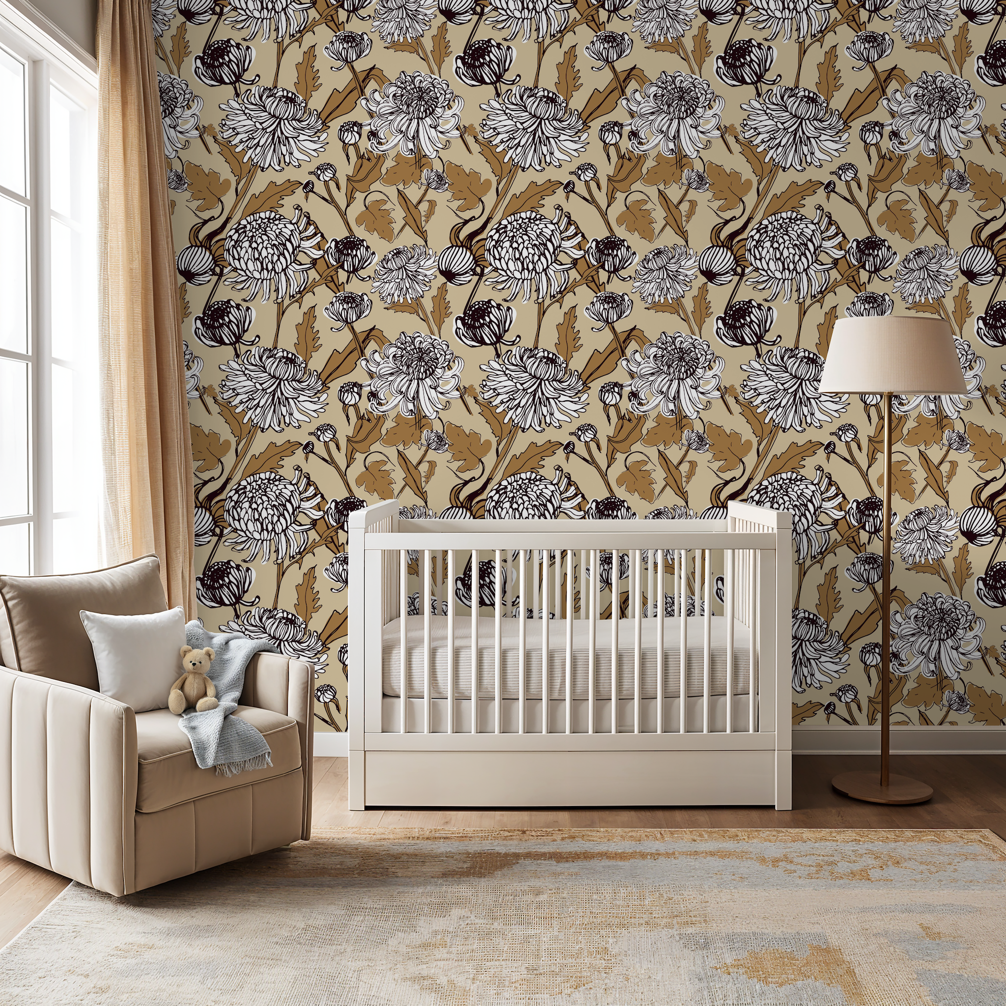 Earthy Wildflower Wallpaper