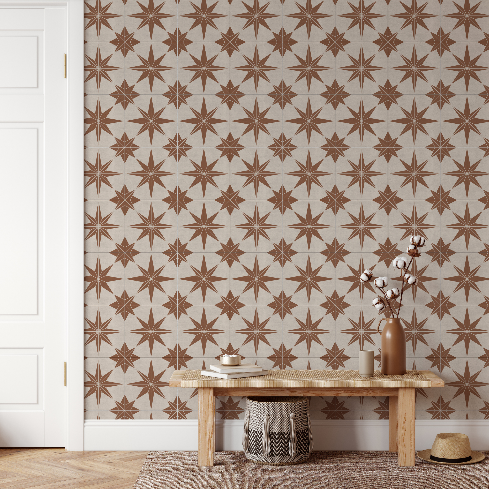 Reality Star (Clay) Wallpaper - 10 FT H X 11 FT W Peel and Stick