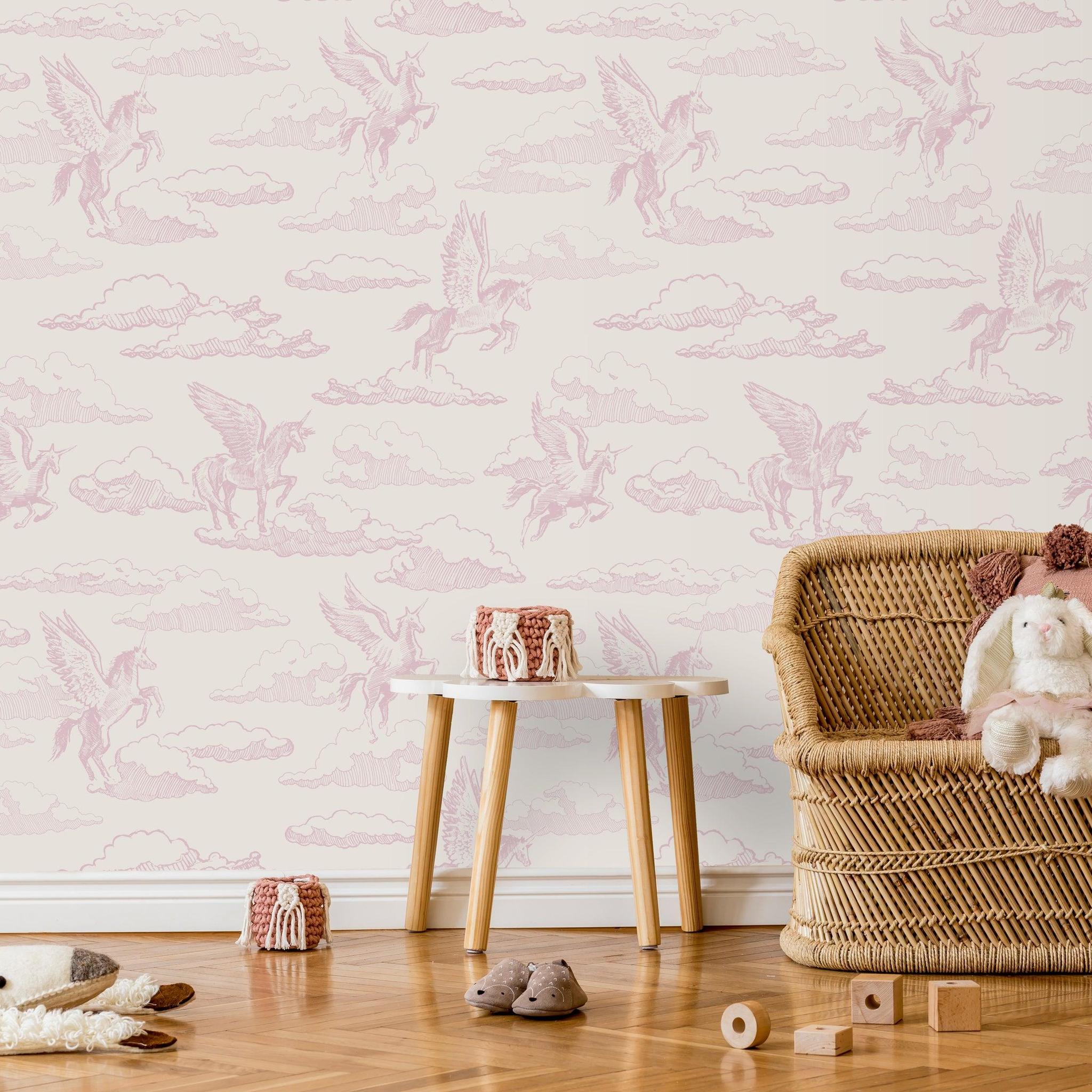 Enchanted Wallpaper - 10 FT H X 9 FT W Peel and Stick