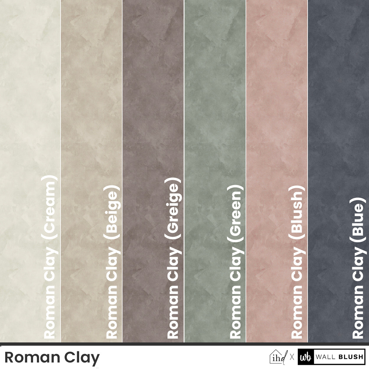 Roman Clay (Blue) Wallpaper