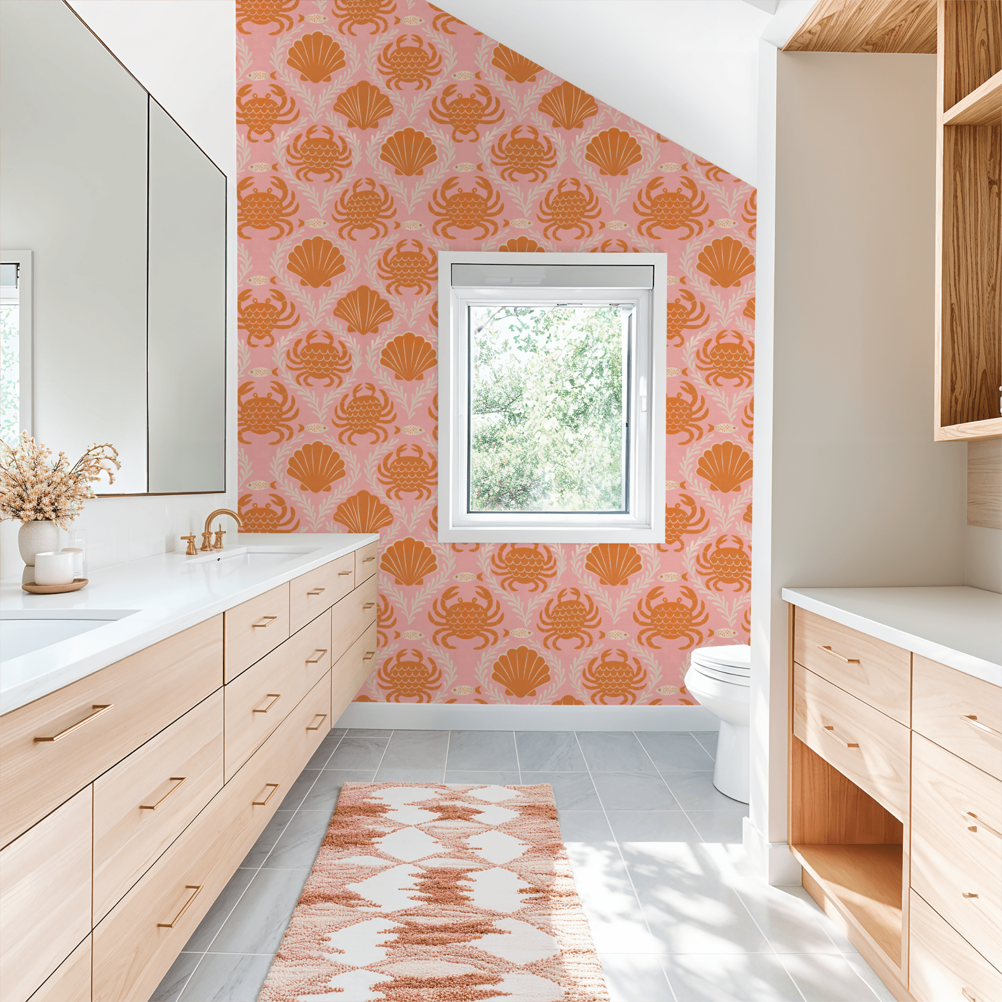 Pink Harbor Docks Wallpaper