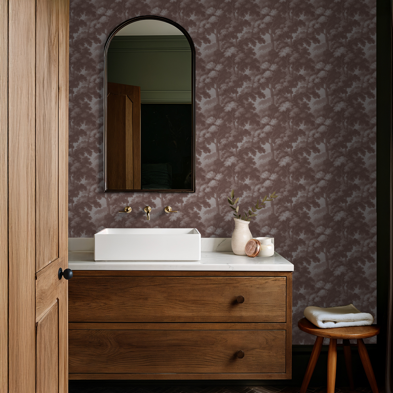 Rocco (Mauve) Wallpaper