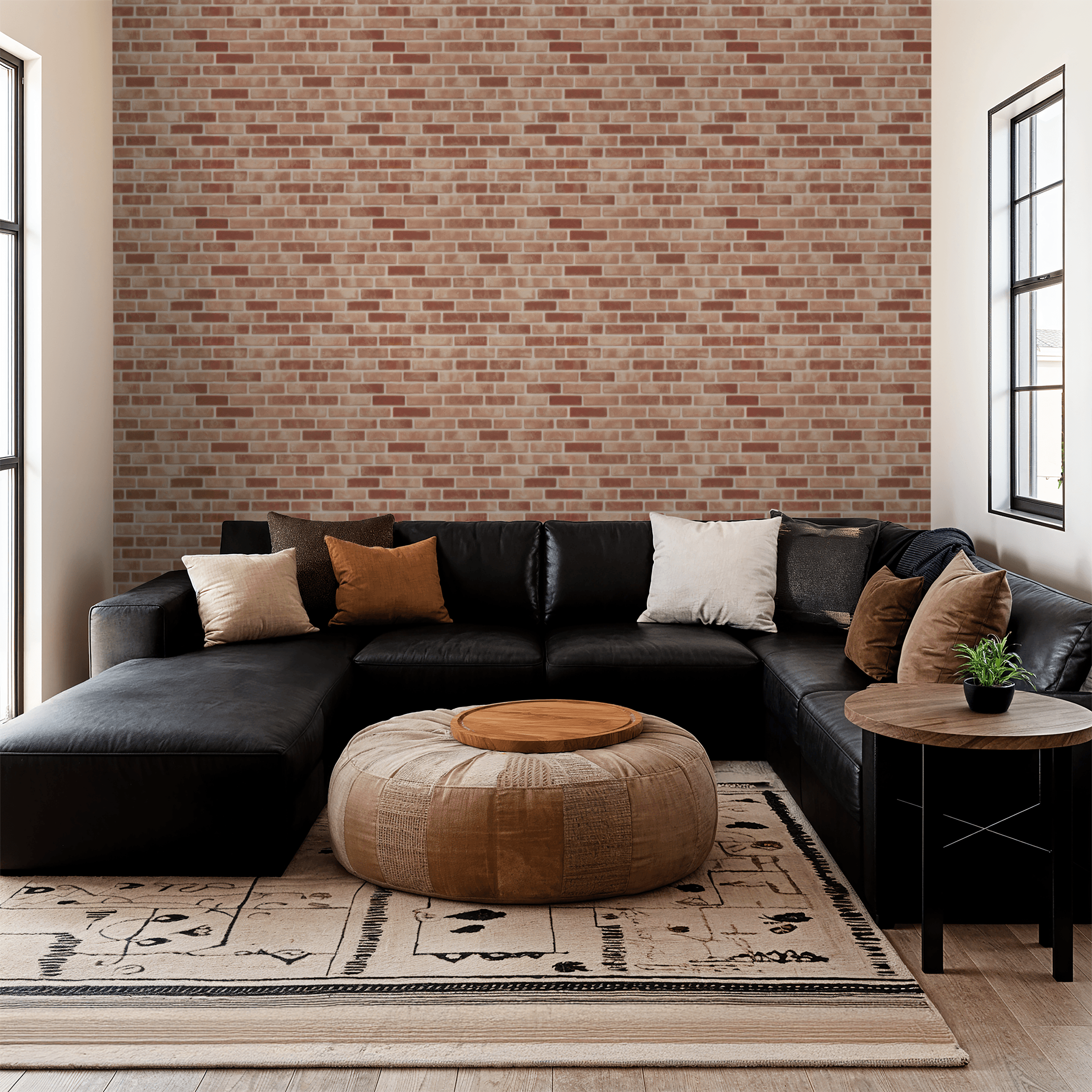 Rustic Charm Brick Wallpaper