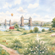 Tower Bridge Meadow Wallpaper - 12 FT H X 16 FT W Peel and Stick sample
