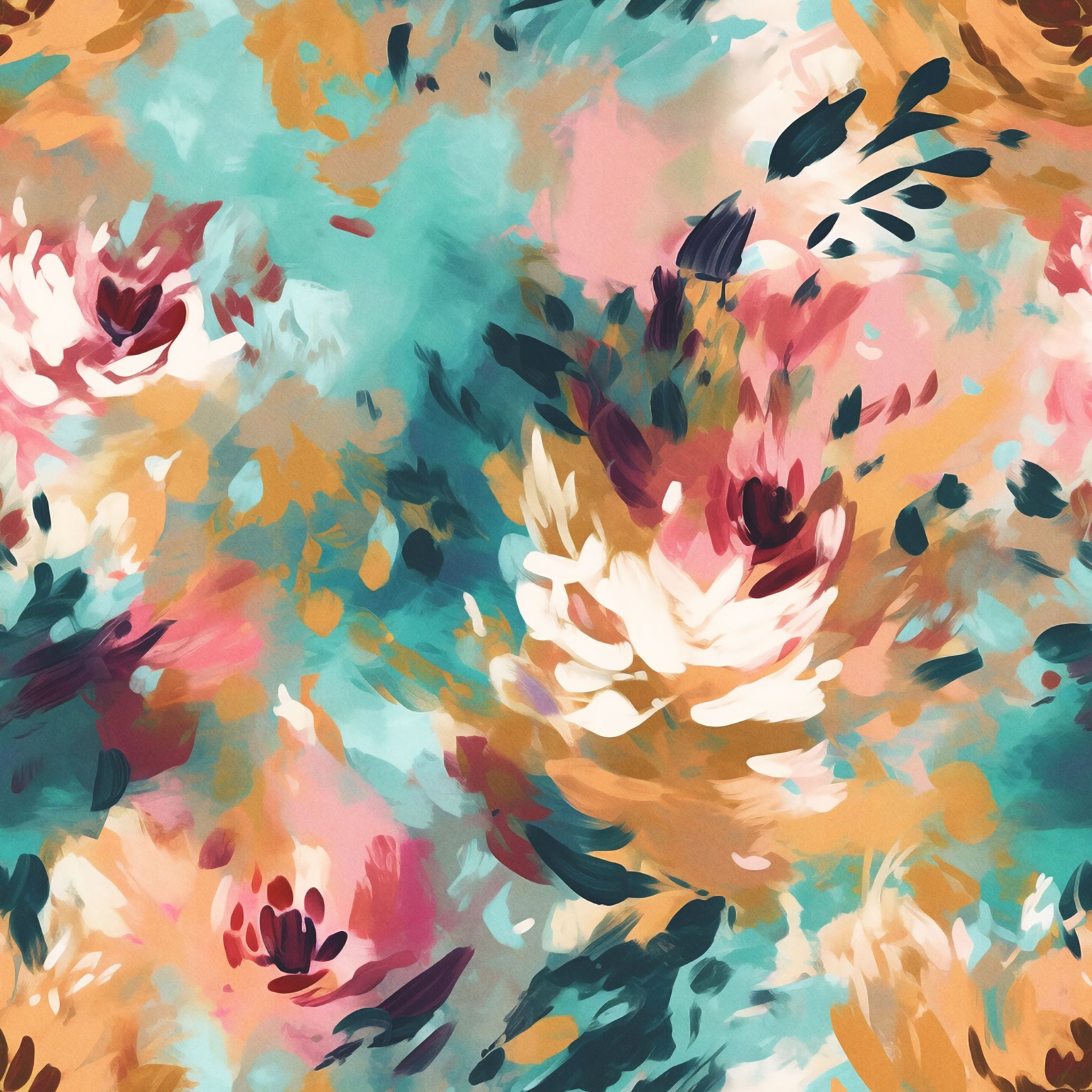 "Zinnia Wallpaper from Wall Blush, featuring vibrant floral pattern, ideal for a lively living room decor."