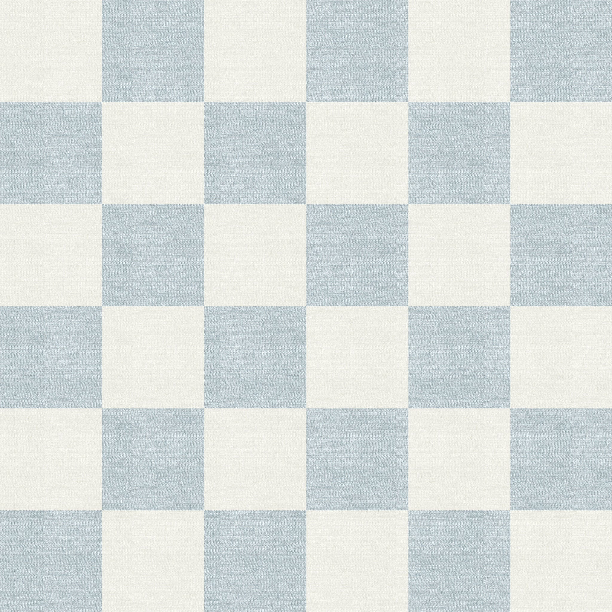 Woven Check (Blue) Wallpaper - 10 FT H X 13 FT W Peel and Stick