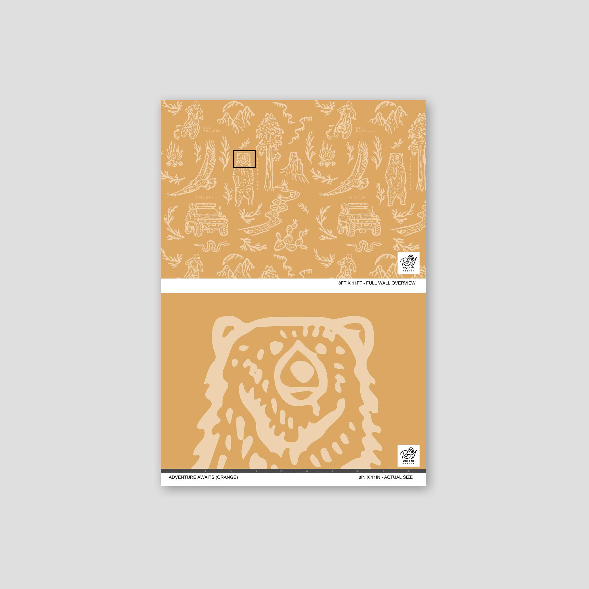 Adventure Awaits (Orange) Wallpaper