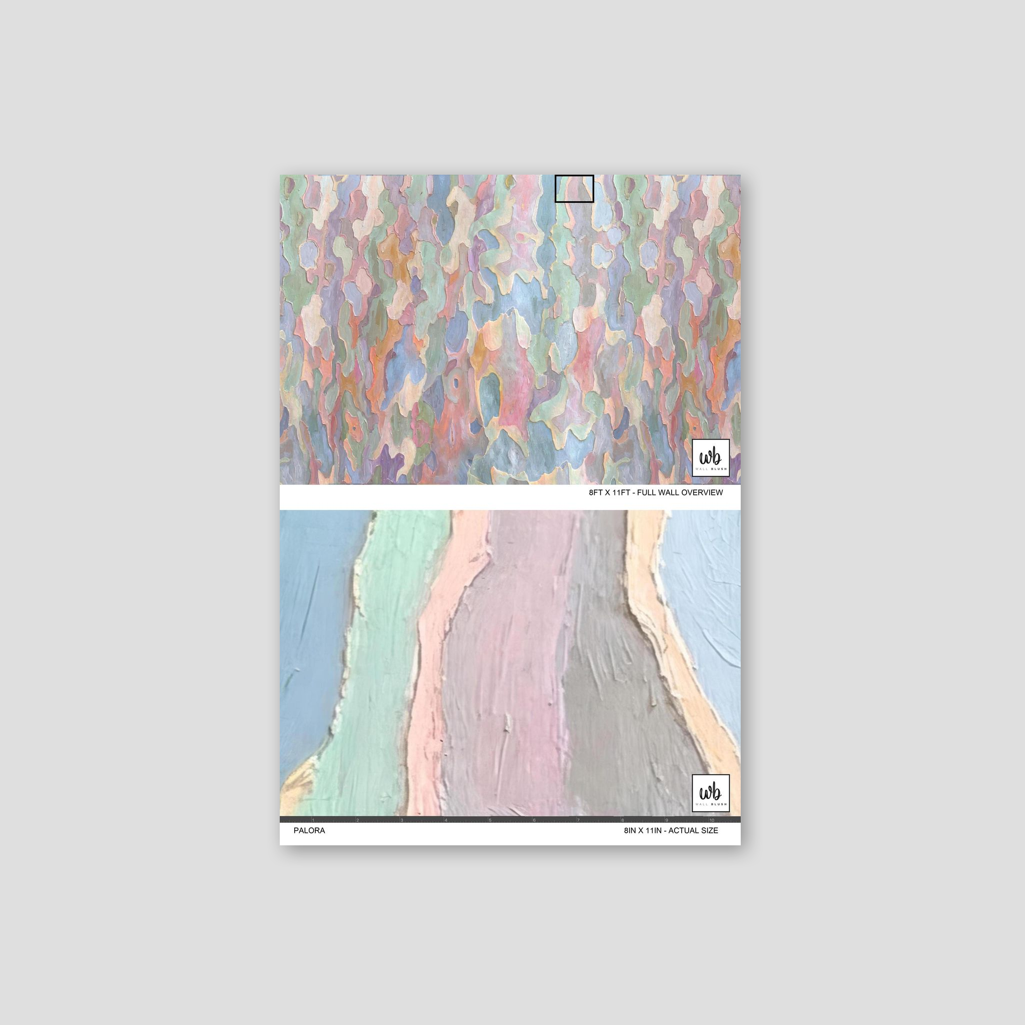 Abstract pastel wallpaper with flowing forms in soft hues, textured design.