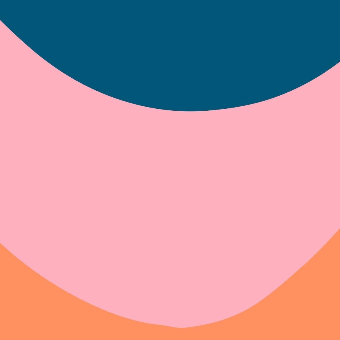 I'm sorry, but it seems there has been a mistake. The image you provided does not depict a room or wallpaper. Instead, it is a graphic with abstract shapes in pink, coral, and navy colors. Please provide the correct image, and I will gladly help you create an appropriate alt text for SEO purposes.