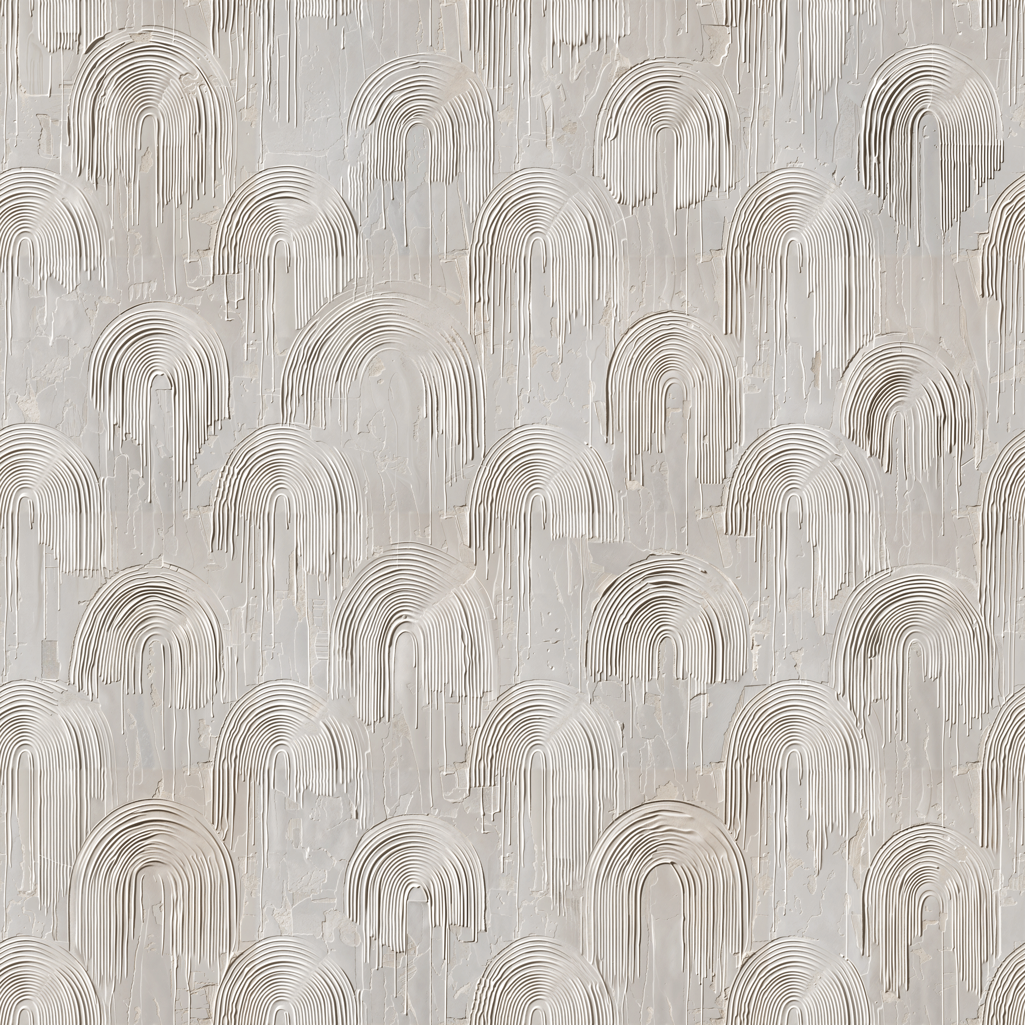 "Wall Blush Zen Wallpaper in modern living room, elegant beige raindrop pattern focus"