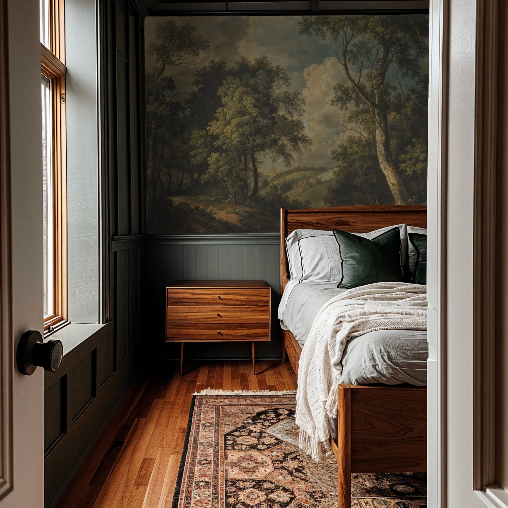 Wedded Woodland's Wallpaper - 8 FT H X 10 FT W Peel and Stick
