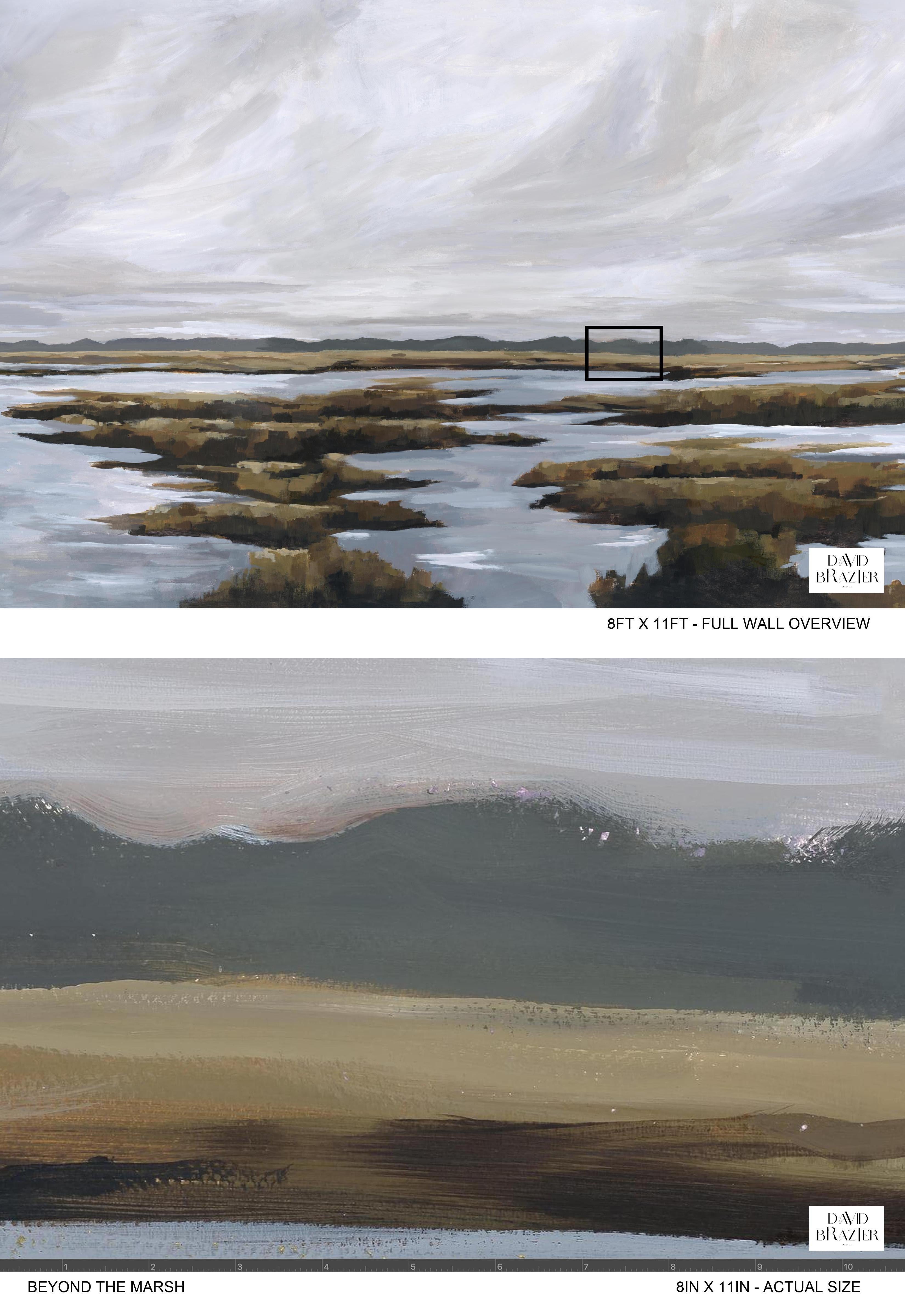 Beyond the Marsh Wallpaper - 10 FT H X 13 FT W Traditional