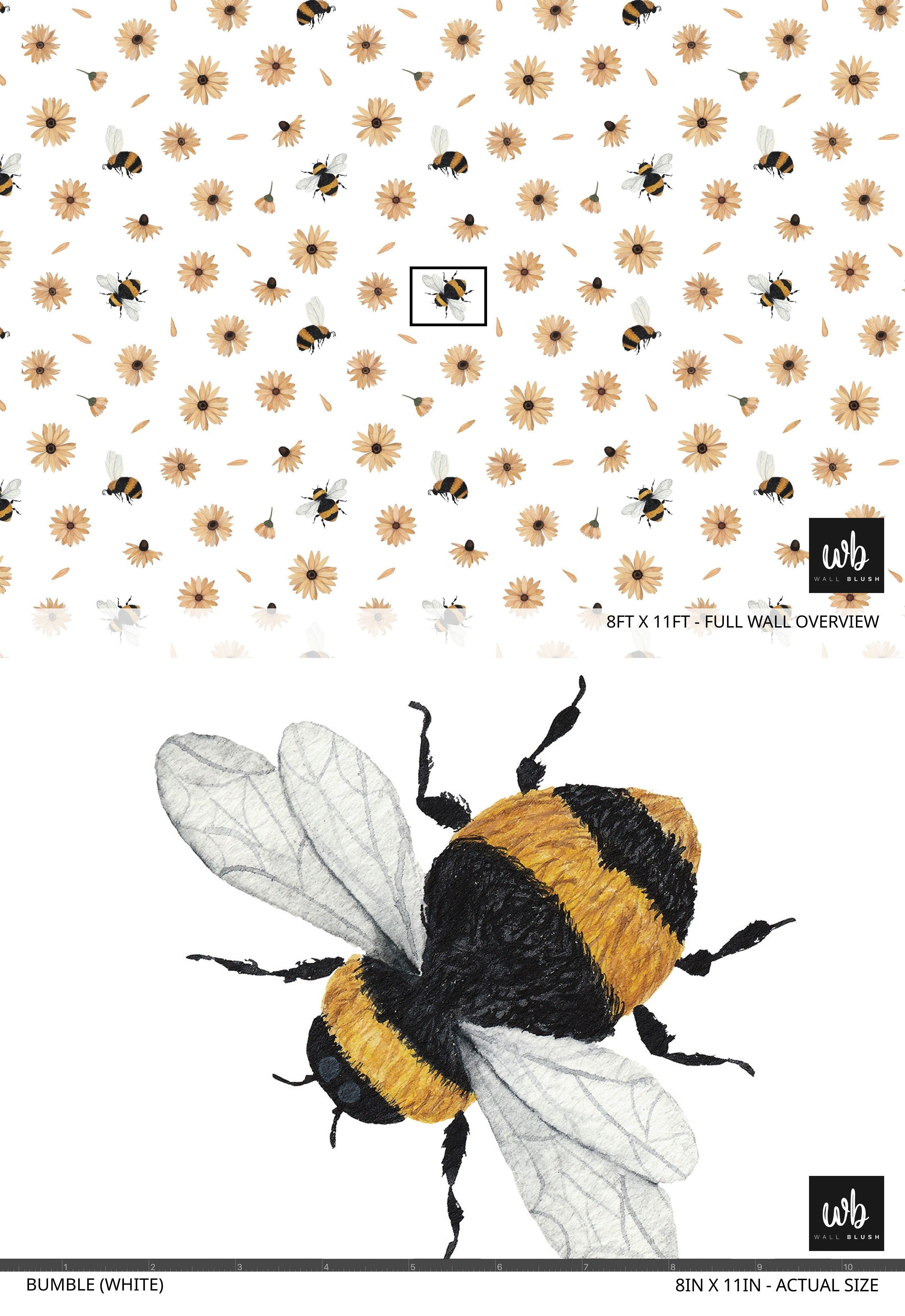 Bumble (White) Wallpaper