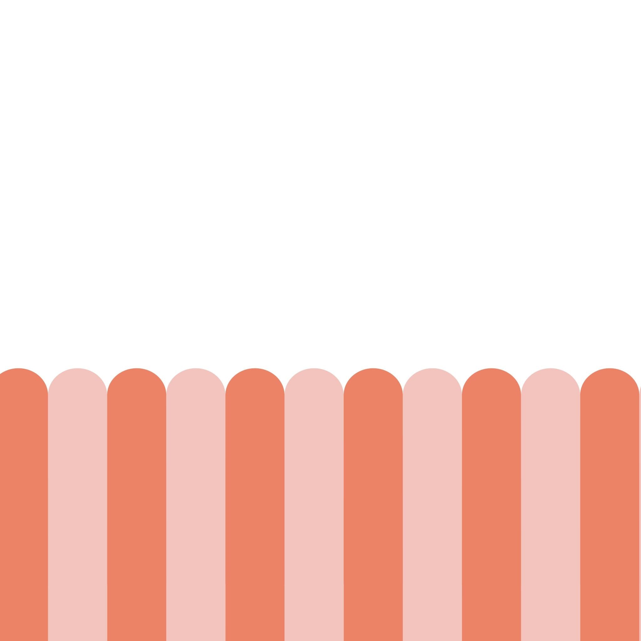 Playful Pickets (Coral) Wallpaper - 4 FT H X 51 FT W Traditional