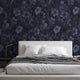 Navy Wallpaper - 8 FT H X 49 FT W LUXE sample