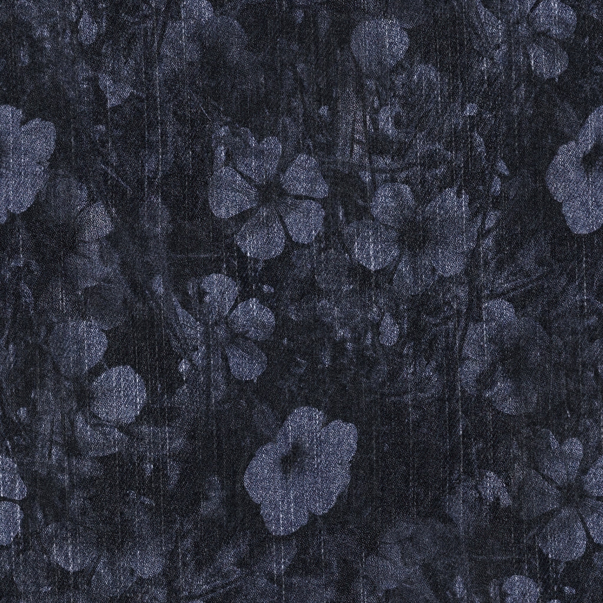 You haven't provided the type of room in the image; however, since the focus is on the wallpaper itself, we can simply describe the wallpaper pattern and texture as part of the alt text. Here's a suitable alt text considering the constraints:
"Wall Blush Navy Wallpaper featuring elegant floral patterns for a stylish bedroom decor upgrade."