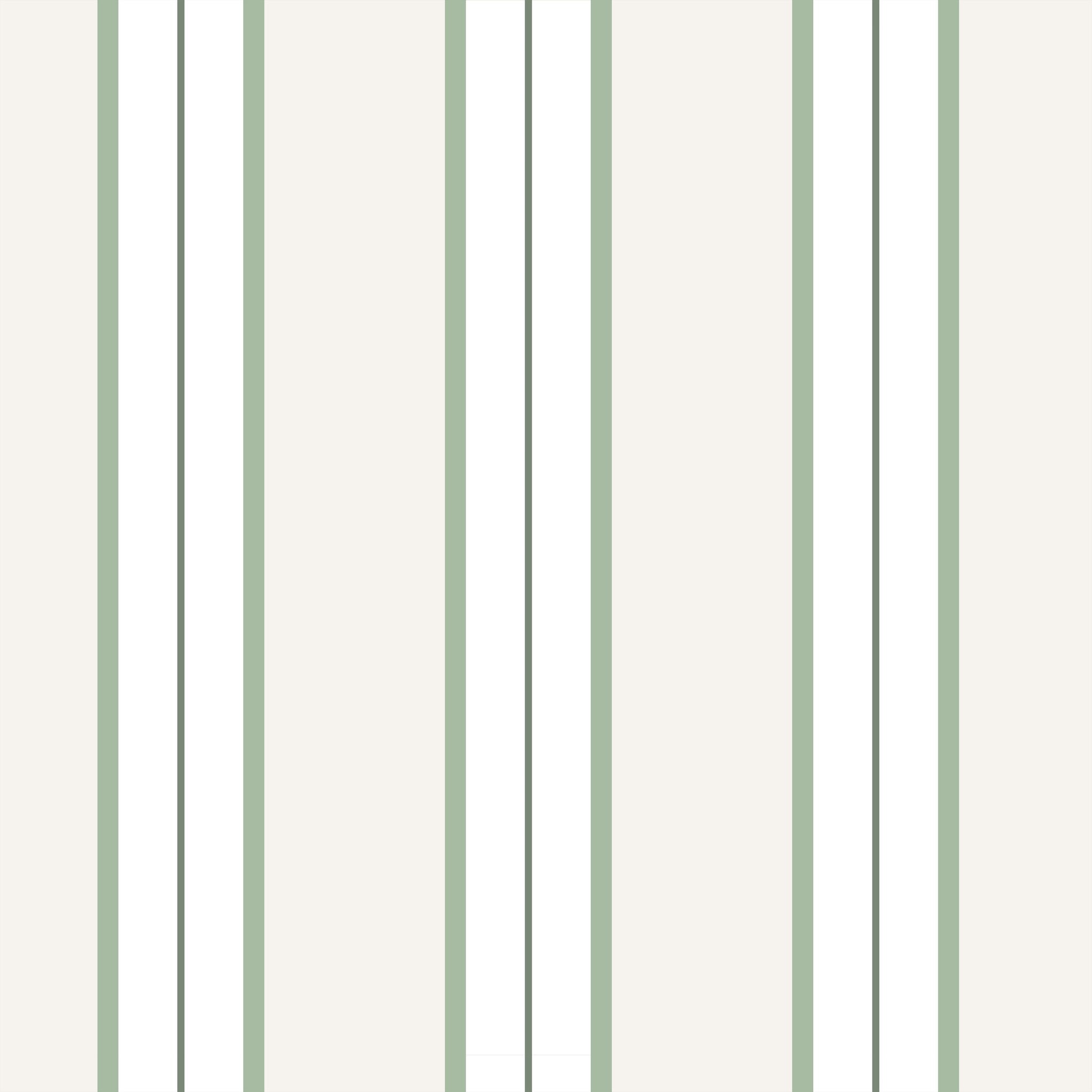 Green striped wallpaper with clean lines and soft hues for a serene atmosphere.