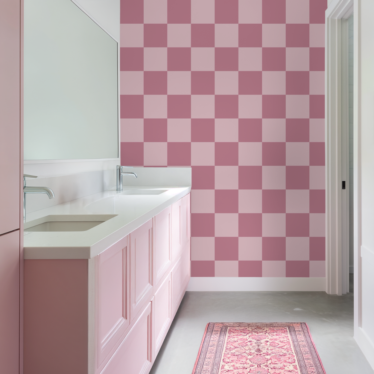 Mabel Check Wallpaper