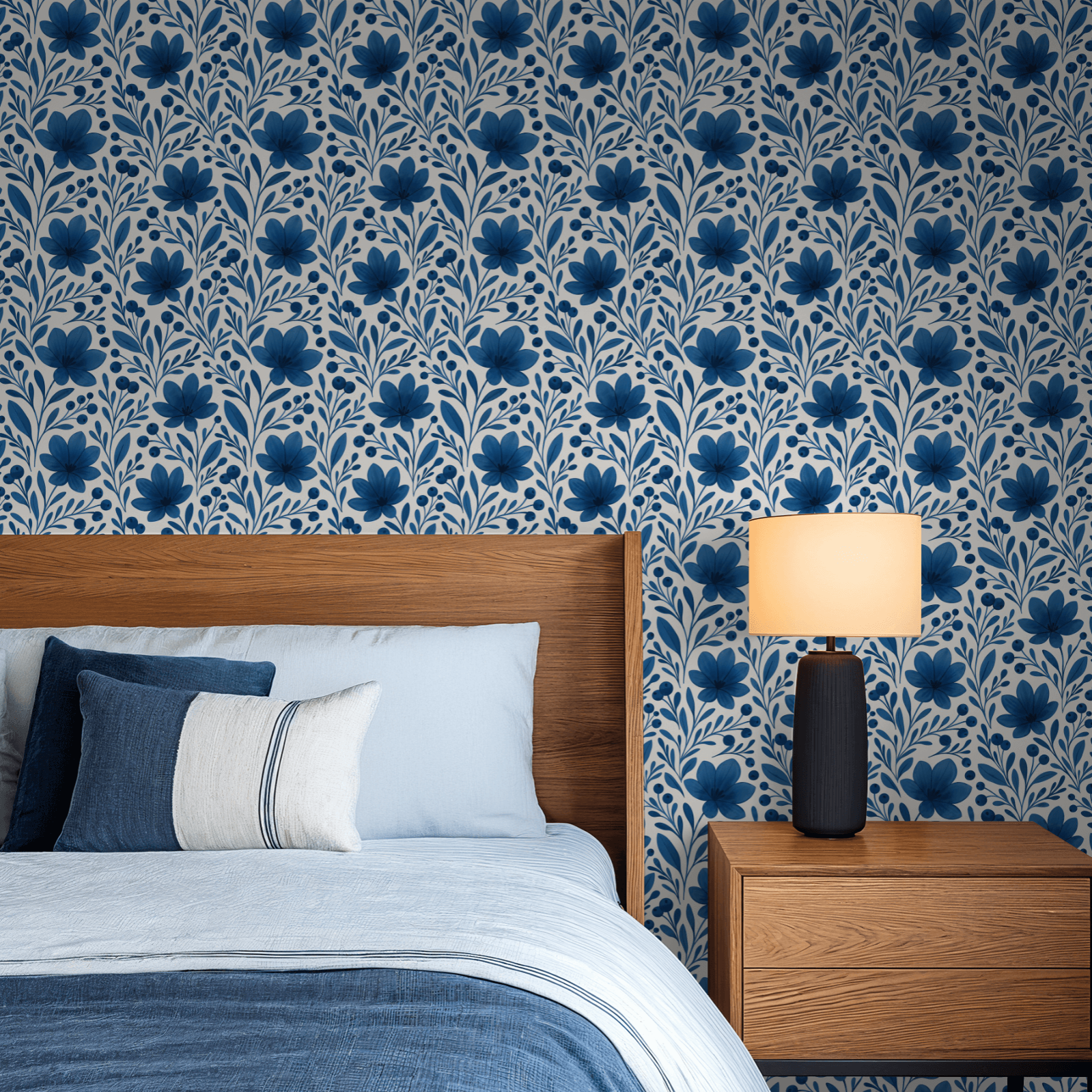 Bloom There, Done That (Blue) Wallpaper