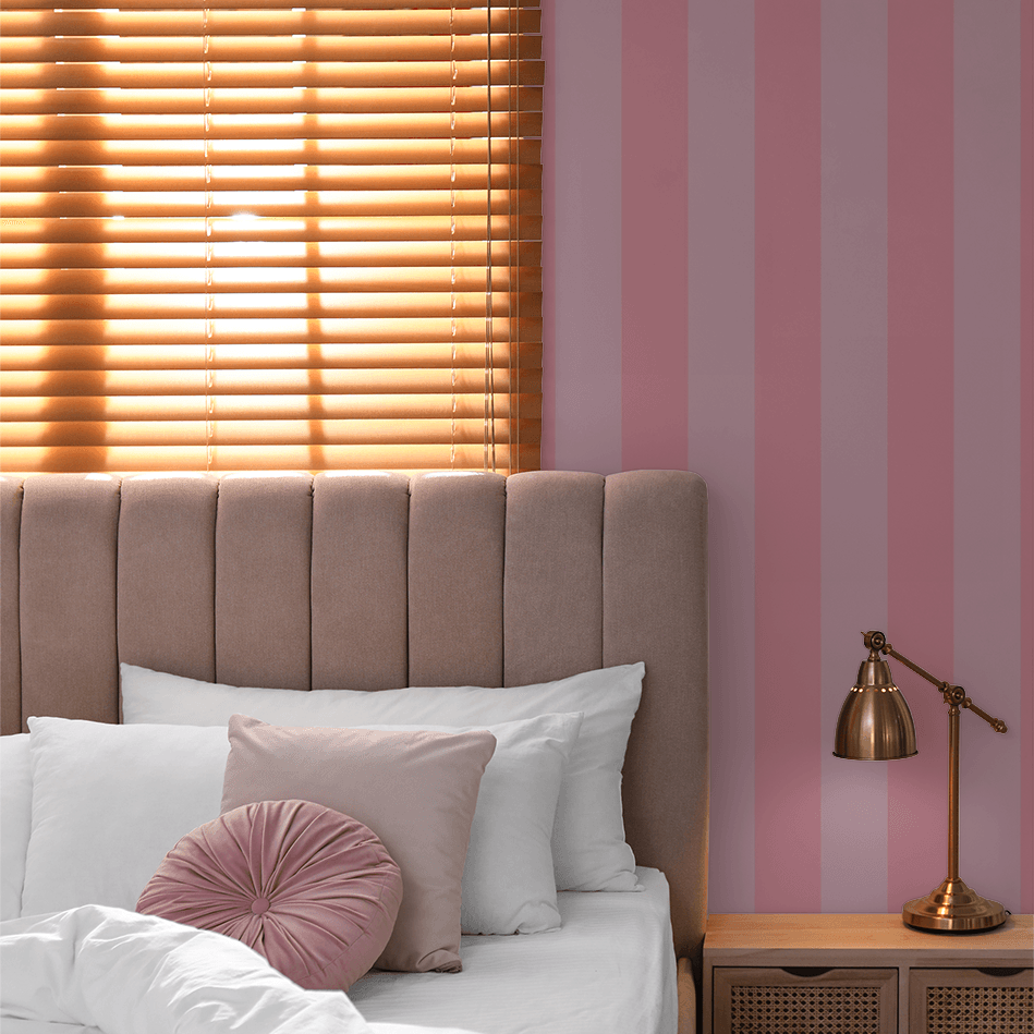 KitKat Blush Stripes Wallpaper