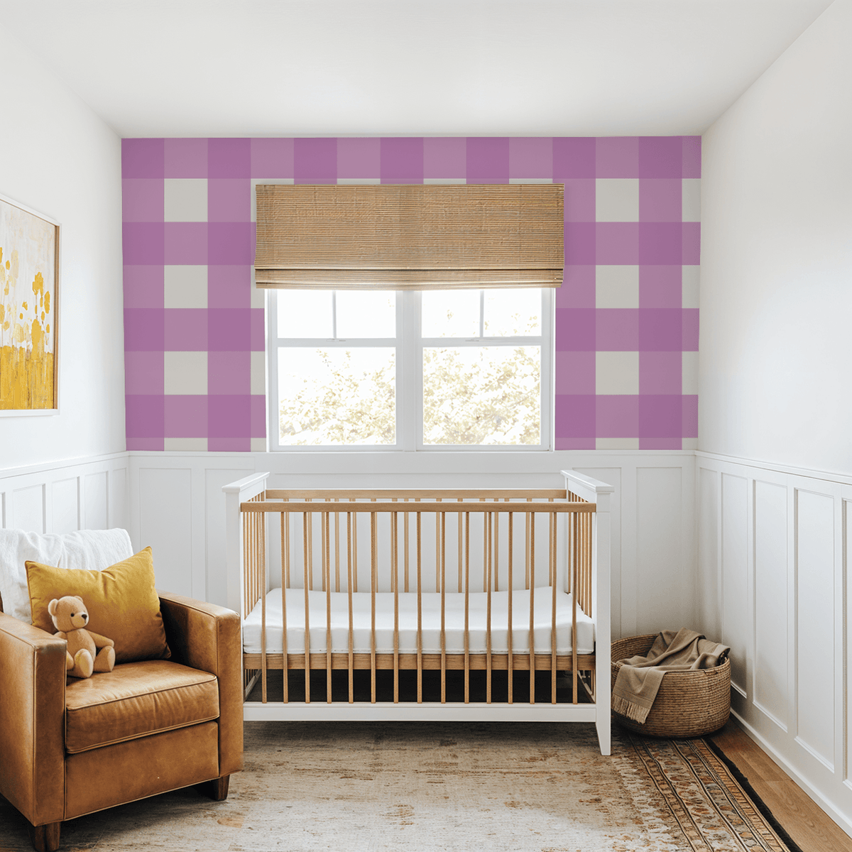 Simply Gingham Large (Purple) Wallpaper wallpaper photo 2
