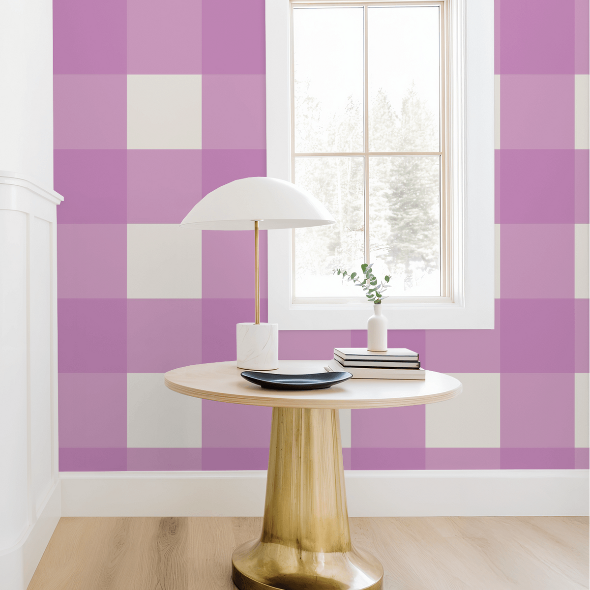Simply Gingham Large (Purple) Wallpaper wallpaper photo 3